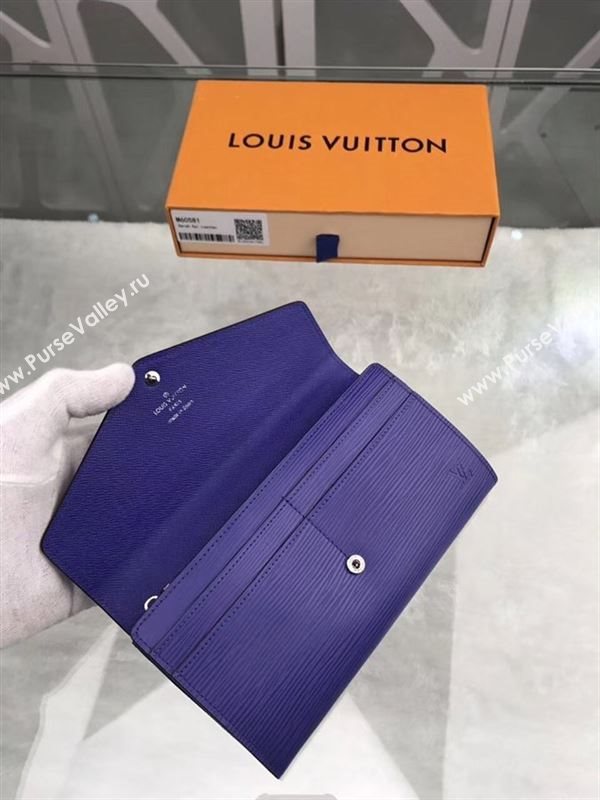 replica Louis Vuitton LV Sarah Wallet Epi Leather Purse Bag Blue M60581