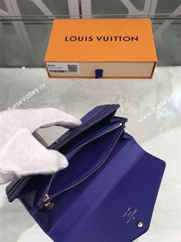 replica Louis Vuitton LV Sarah Wallet Epi Leather Purse Bag Blue M60581