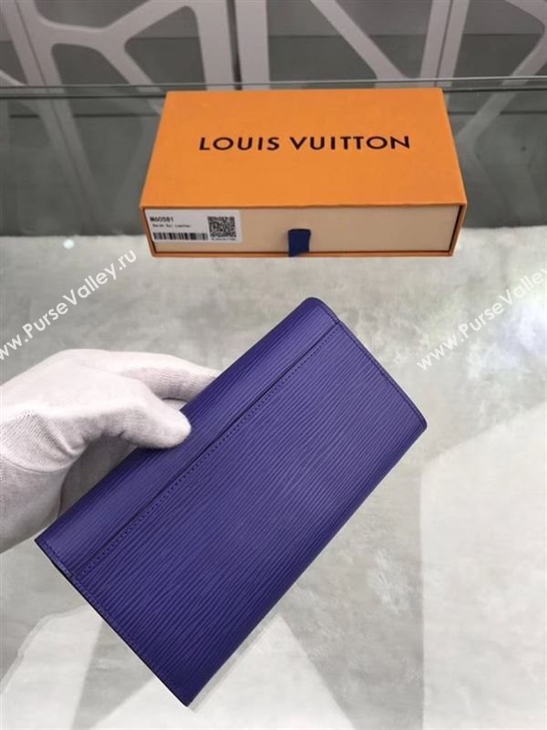 replica Louis Vuitton LV Sarah Wallet Epi Leather Purse Bag Blue M60581