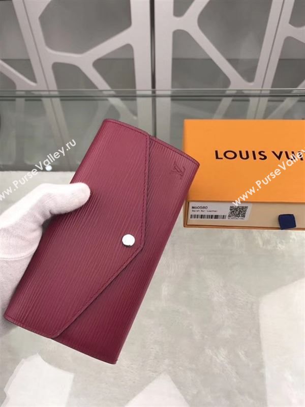 replica Louis Vuitton LV Sarah Wallet Epi Leather Purse Bag Wine M60580