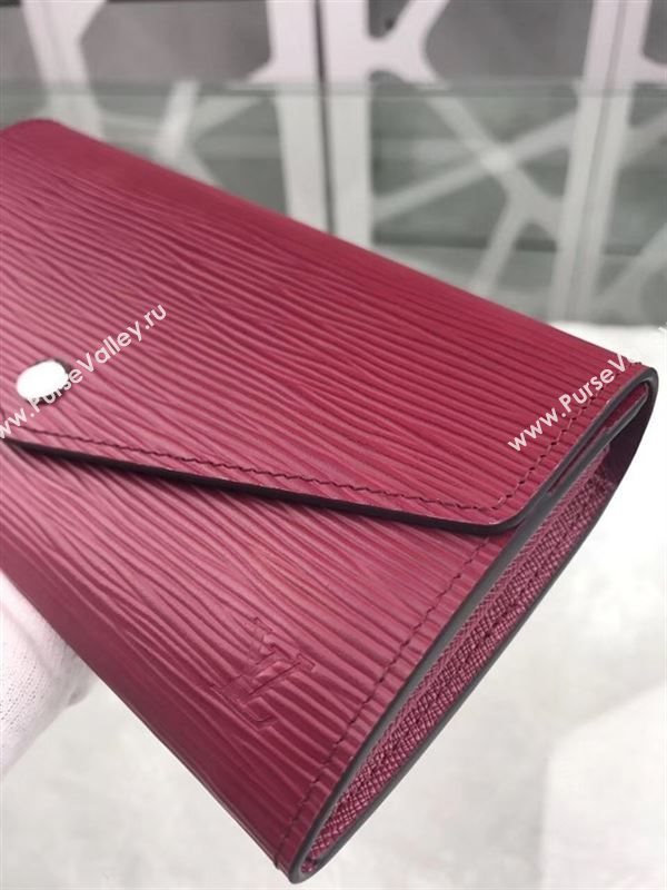 replica Louis Vuitton LV Sarah Wallet Epi Leather Purse Bag Wine M60580