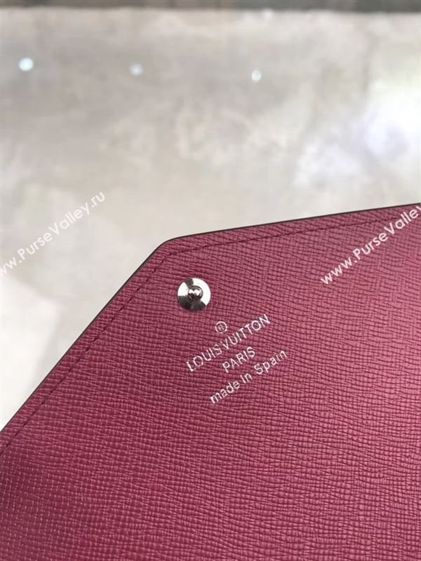 replica Louis Vuitton LV Sarah Wallet Epi Leather Purse Bag Wine M60580