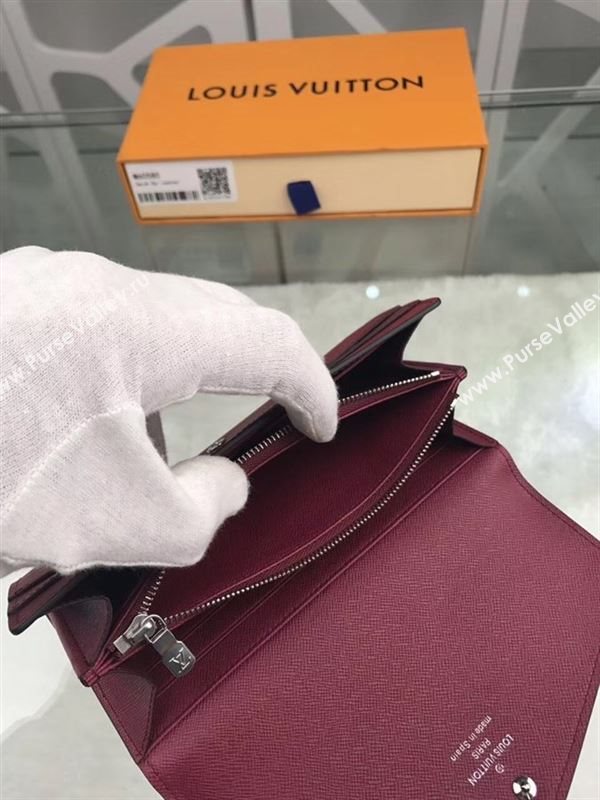 replica Louis Vuitton LV Sarah Wallet Epi Leather Purse Bag Wine M60580