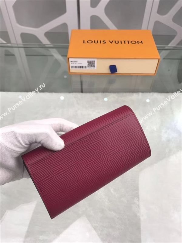 replica Louis Vuitton LV Sarah Wallet Epi Leather Purse Bag Wine M60580