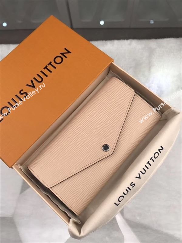 replica Louis Vuitton LV Sarah Wallet Epi Leather Purse Bag Apricot M60724