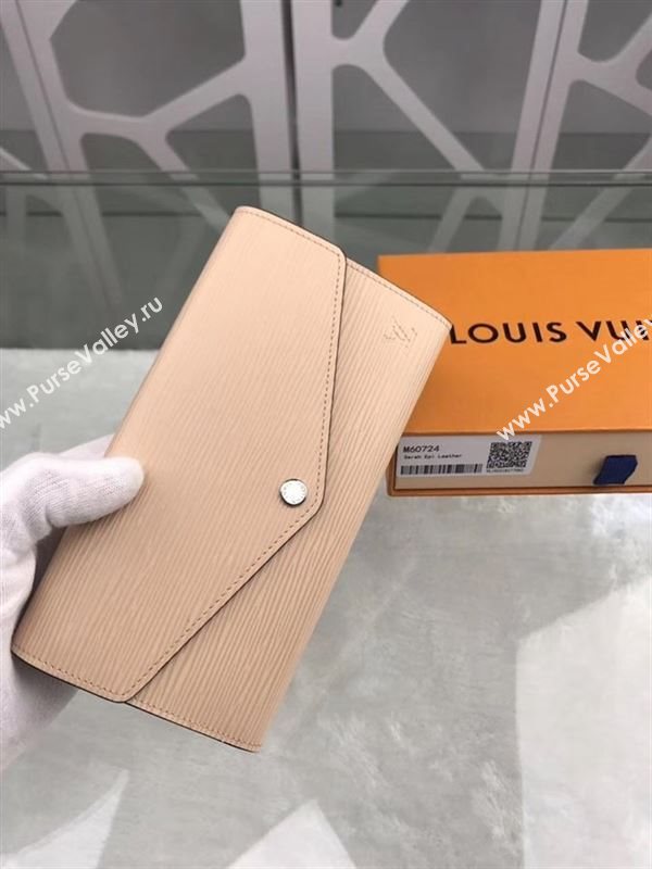 replica Louis Vuitton LV Sarah Wallet Epi Leather Purse Bag Apricot M60724