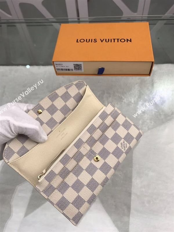 replica Louis Vuitton LV Emilie Wallet Damier Azur Canvas Purse Bag White N63021