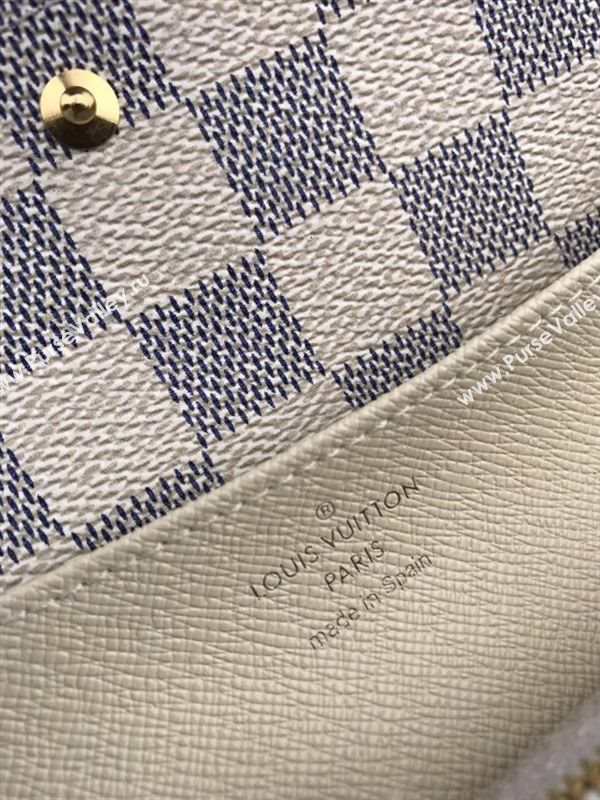 replica Louis Vuitton LV Emilie Wallet Damier Azur Canvas Purse Bag White N63021