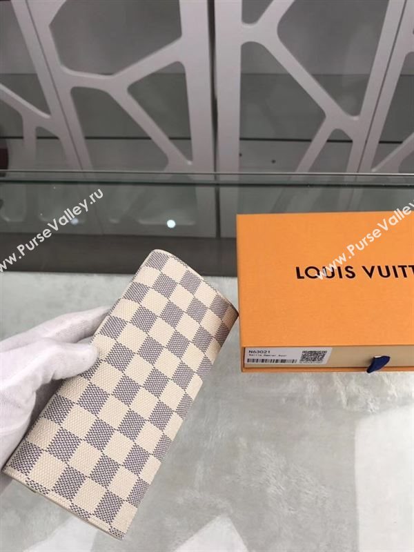 replica Louis Vuitton LV Emilie Wallet Damier Azur Canvas Purse Bag White N63021