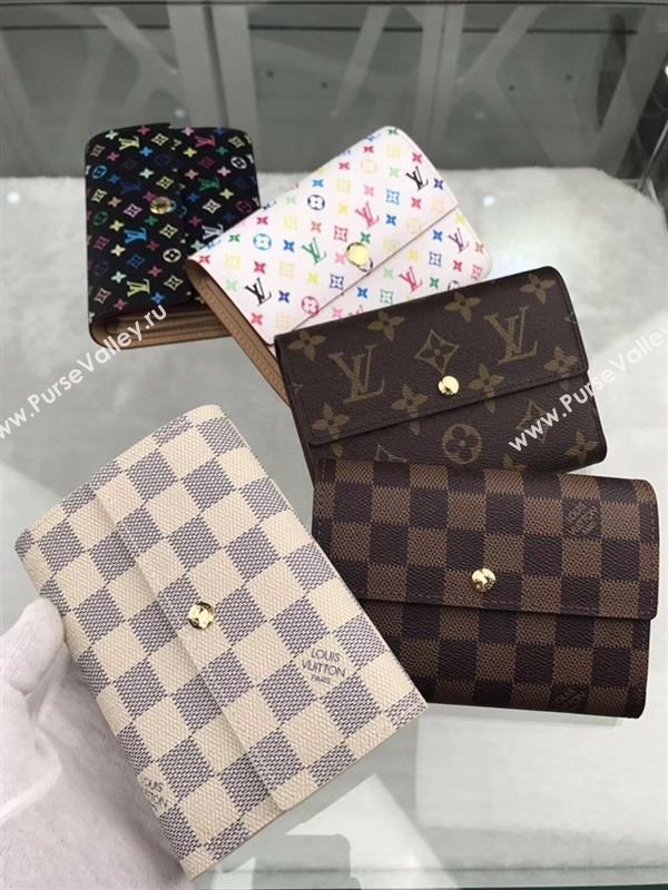 replica Louis Vuitton LV Alexandra Wallet Damier Canvas Purse Bag Coffee N63067