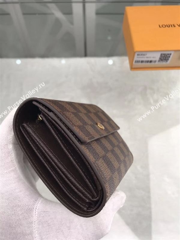 replica Louis Vuitton LV Alexandra Wallet Damier Canvas Purse Bag Coffee N63067