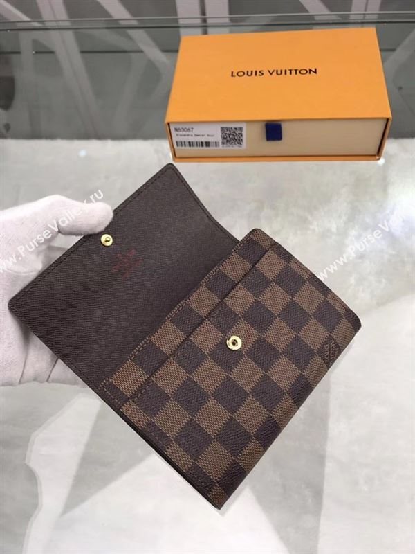 replica Louis Vuitton LV Alexandra Wallet Damier Canvas Purse Bag Coffee N63067