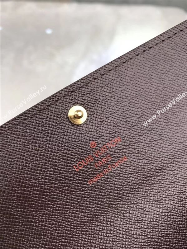replica Louis Vuitton LV Alexandra Wallet Damier Canvas Purse Bag Coffee N63067