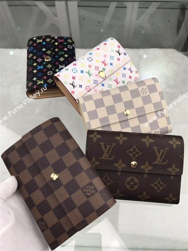 replica Louis Vuitton LV Alexandra Wallet Monogram Canvas Purse Bag Brown M60047