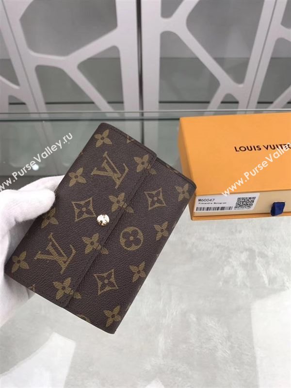 replica Louis Vuitton LV Alexandra Wallet Monogram Canvas Purse Bag Brown M60047