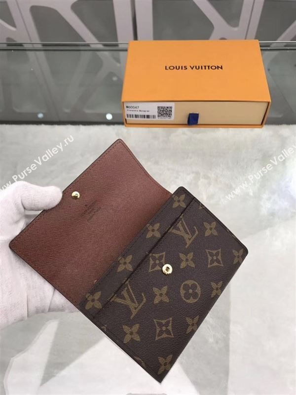 replica Louis Vuitton LV Alexandra Wallet Monogram Canvas Purse Bag Brown M60047