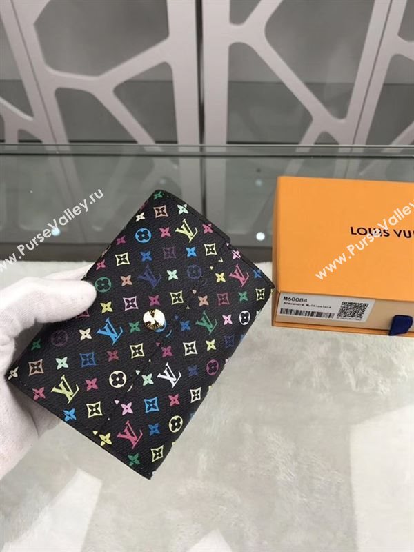 replica Louis Vuitton LV Alexandra Wallet Monogram Canvas Purse Bag Black M60084