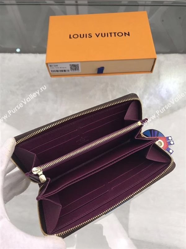 replica Louis Vuitton LV Zippy Totem Wallet Monogram Canvas Purse Bag Purple M61349