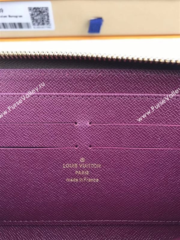replica Louis Vuitton LV Zippy Totem Wallet Monogram Canvas Purse Bag Purple M61349