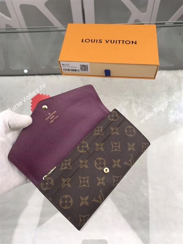 replica Louis Vuitton LV Monogram Totem Wallet Leather Purse Bag Purple M61347