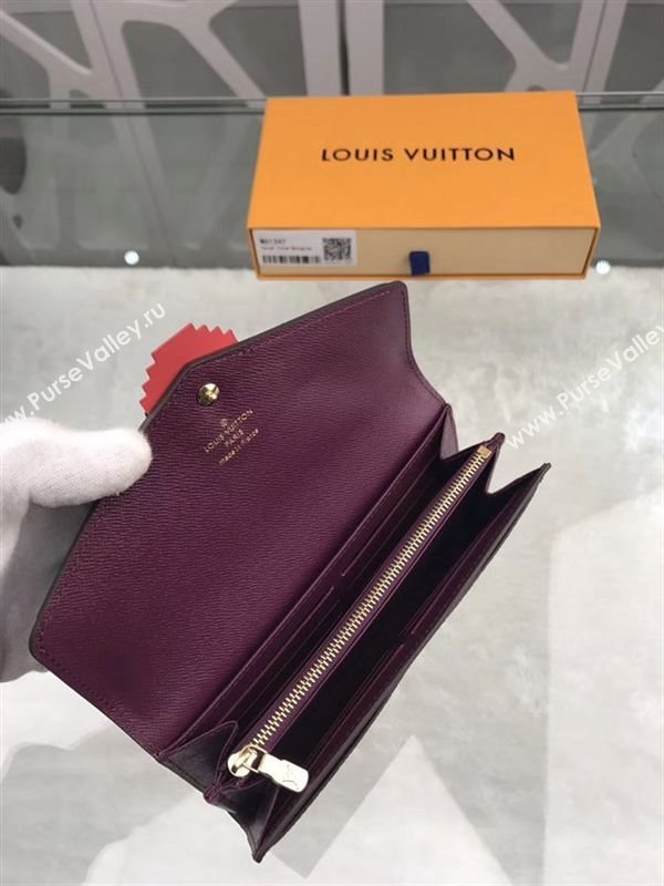 replica Louis Vuitton LV Monogram Totem Wallet Leather Purse Bag Purple M61347