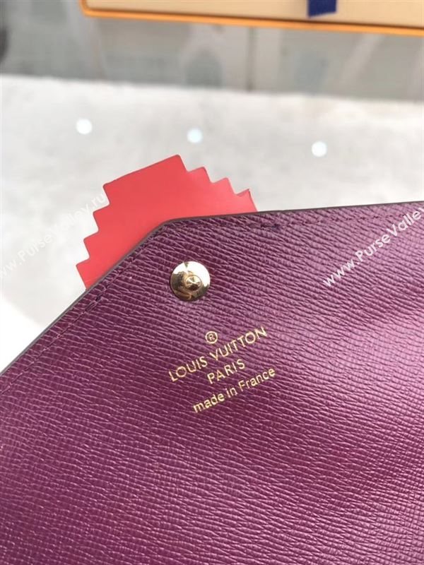 replica Louis Vuitton LV Monogram Totem Wallet Leather Purse Bag Purple M61347