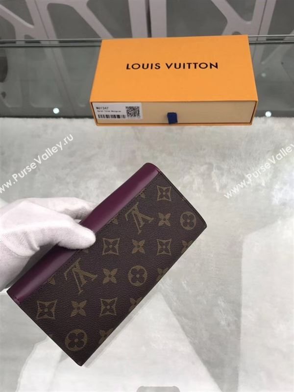 replica Louis Vuitton LV Monogram Totem Wallet Leather Purse Bag Purple M61347