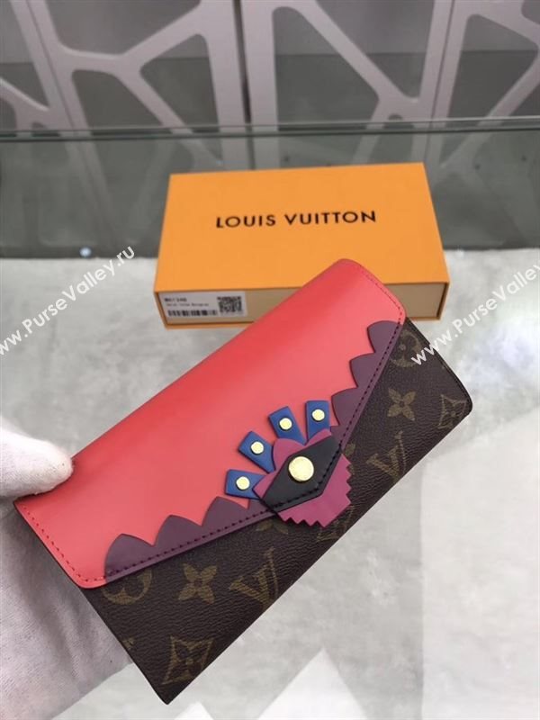 replica M61348 Louis Vuitton LV Monogram Totem Wallet Leather Purse Bag Red 