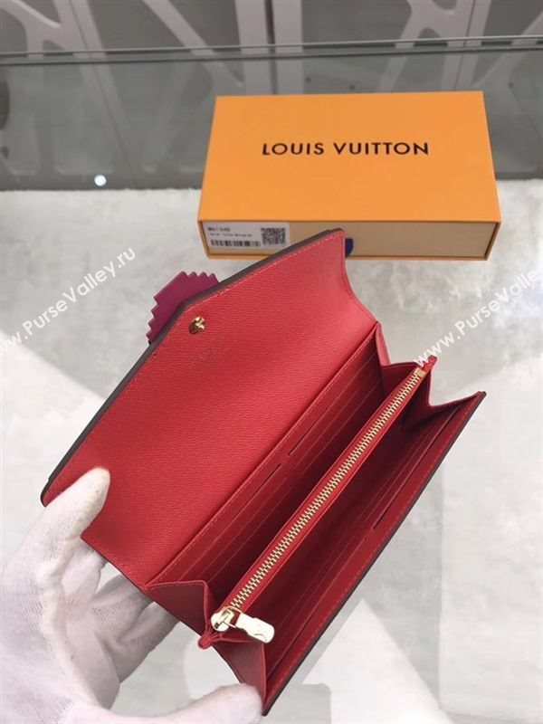 replica M61348 Louis Vuitton LV Monogram Totem Wallet Leather Purse Bag Red 