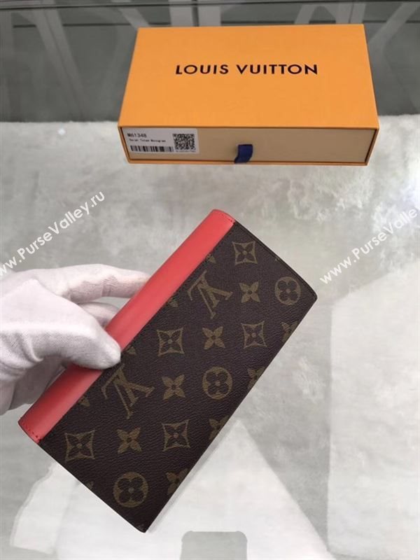 replica M61348 Louis Vuitton LV Monogram Totem Wallet Leather Purse Bag Red 