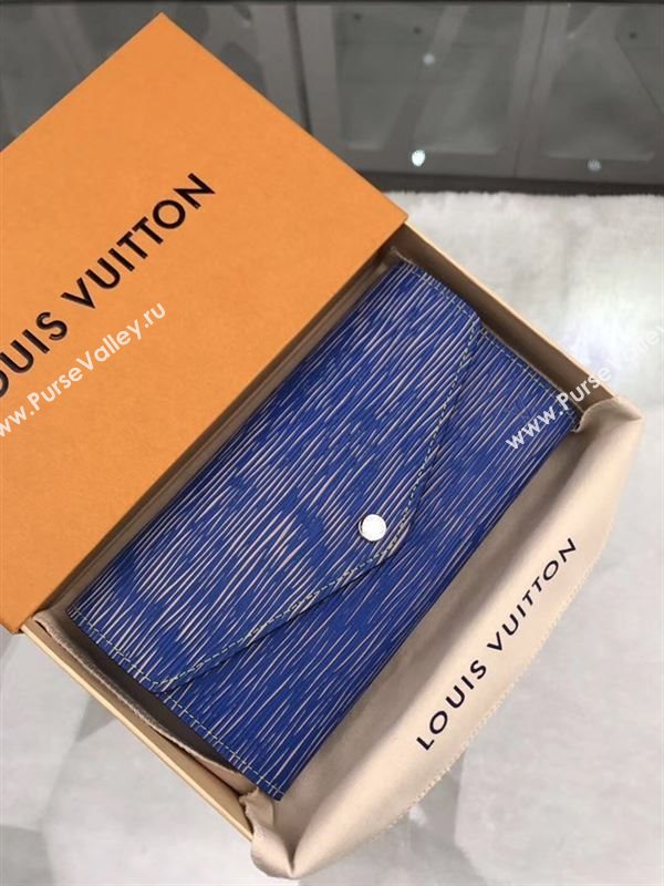 replica M61649 Louis Vuitton LV Sarah Wallet Epi Leather Purse Bag Blue