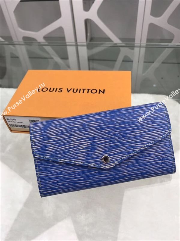 replica M61649 Louis Vuitton LV Sarah Wallet Epi Leather Purse Bag Blue