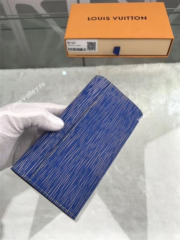 replica M61649 Louis Vuitton LV Sarah Wallet Epi Leather Purse Bag Blue