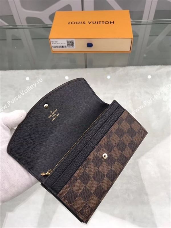 replica N61261 Louis Vuitton LV Normandy Wallet Damier Leather Purse Bag Black