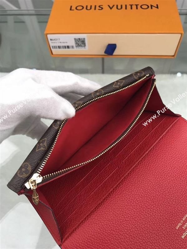 replica M64317 Louis Vuitton LV Double V Wallet Calf Leather Purse Bag Red