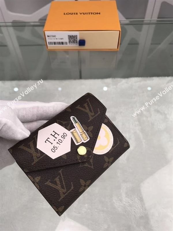 replica M62360 Louis Vuitton LV League Victorine Wallet Monogram Canvas Purse Bag Brown