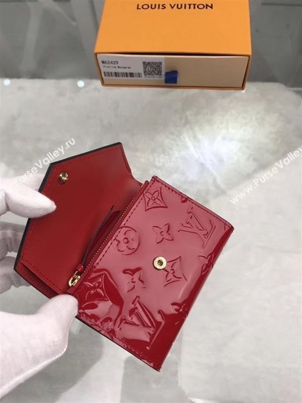 replica M62429 Louis Vuitton LV Victorine Wallet Monogram Vernis Leather Purse Bag Red