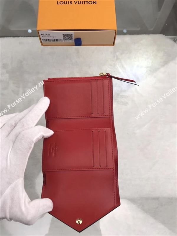 replica M62429 Louis Vuitton LV Victorine Wallet Monogram Vernis Leather Purse Bag Red