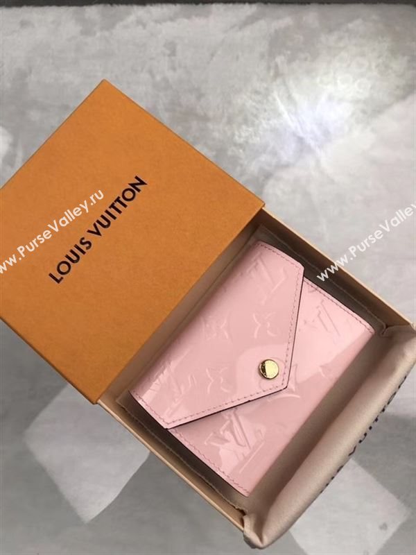 replica M62428 Louis Vuitton LV Victorine Wallet Monogram Vernis Leather Purse Bag Pink