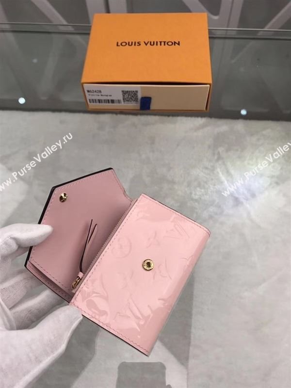 replica M62428 Louis Vuitton LV Victorine Wallet Monogram Vernis Leather Purse Bag Pink