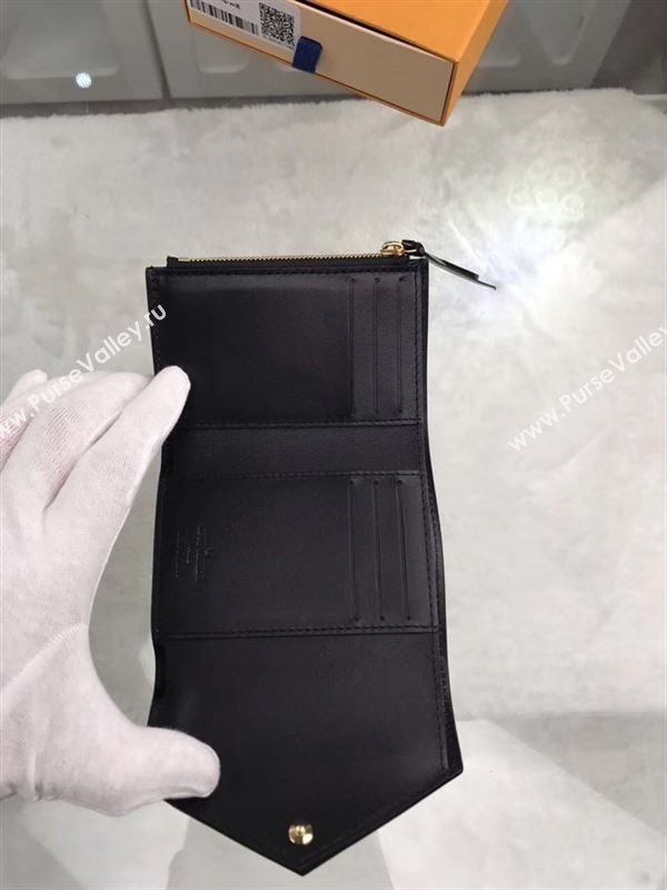 replica M62427 Louis Vuitton LV Victorine Wallet Monogram Vernis Leather Purse Bag Black