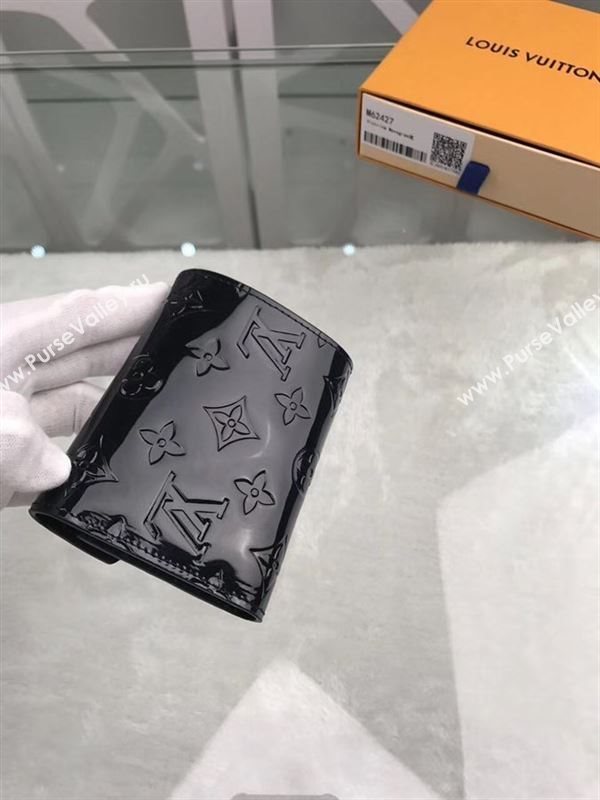 replica M62427 Louis Vuitton LV Victorine Wallet Monogram Vernis Leather Purse Bag Black