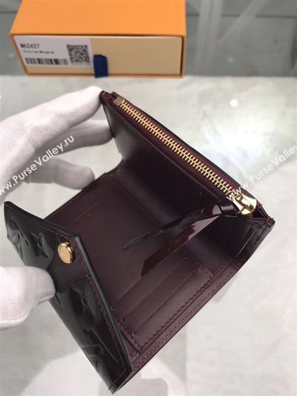 replica M62427 Louis Vuitton LV Victorine Wallet Monogram Vernis Leather Purse Bag Wine