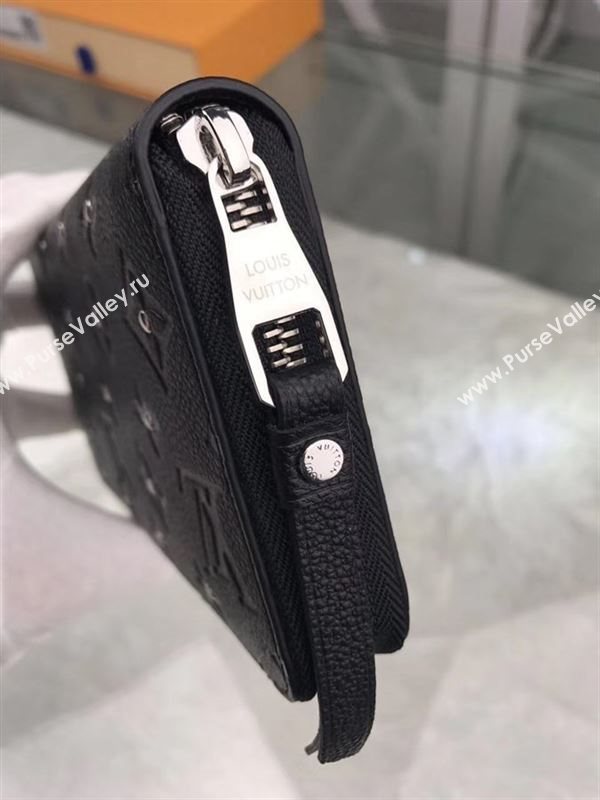 replica M61442 Louis Vuitton LV Zippy Wallet Monogram Leather Purse Bag Black