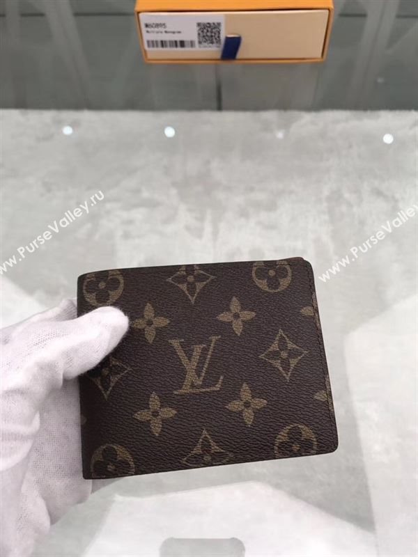 replica M60895 Louis Vuitton LV Multiple Wallet Monogram Canvas Purse Bag Brown