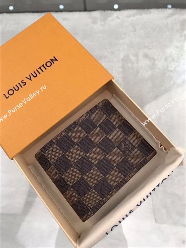 replica N60895 Louis Vuitton LV Multiple Wallet Damier Canvas Purse Bag Coffee