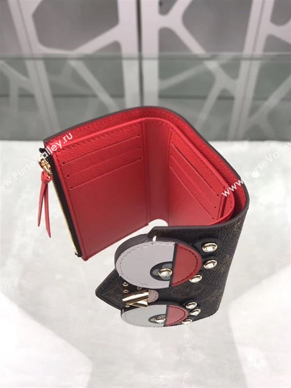 replica M67244 Louis Vuitton LV Victorine Wallet Lovely Bird Monogram Canvas Purse Bag 