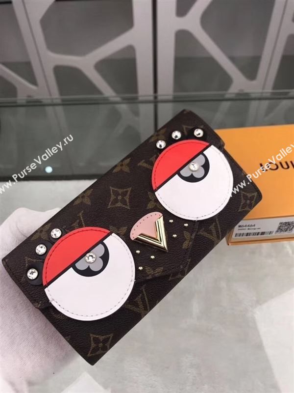 replica M64464 Louis Vuitton LV Sarah Wallet Lovely Bird Monogram Canvas Purse Bag 