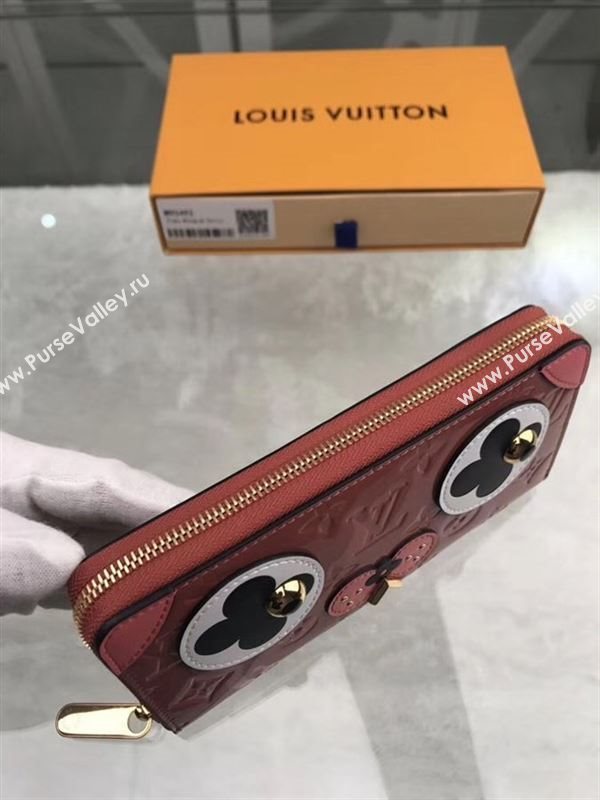 replica M90492 Louis Vuitton LV Zippy Wallet Dog Monogram Vernis Leather Purse Bag Pink