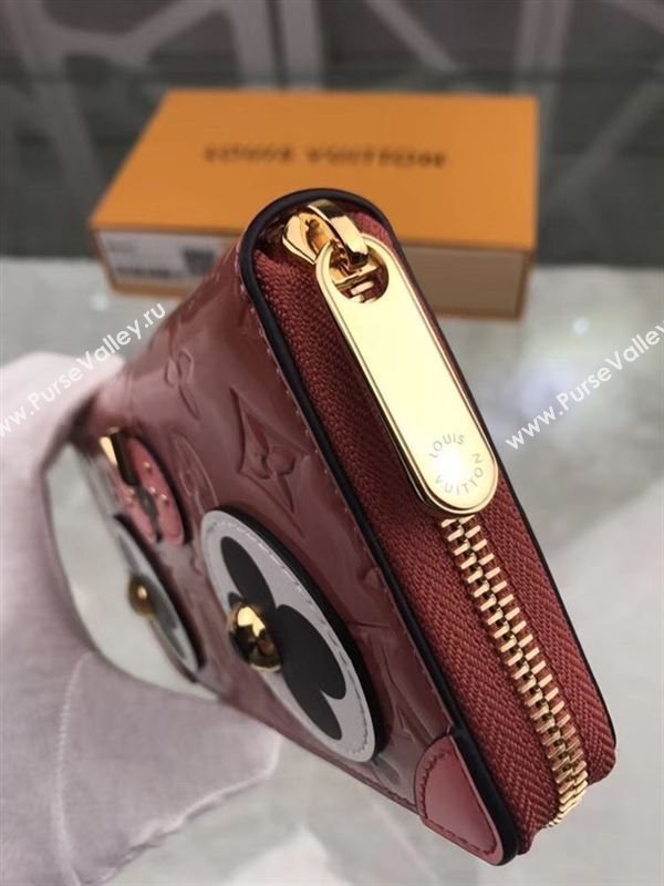 replica M90492 Louis Vuitton LV Zippy Wallet Dog Monogram Vernis Leather Purse Bag Pink